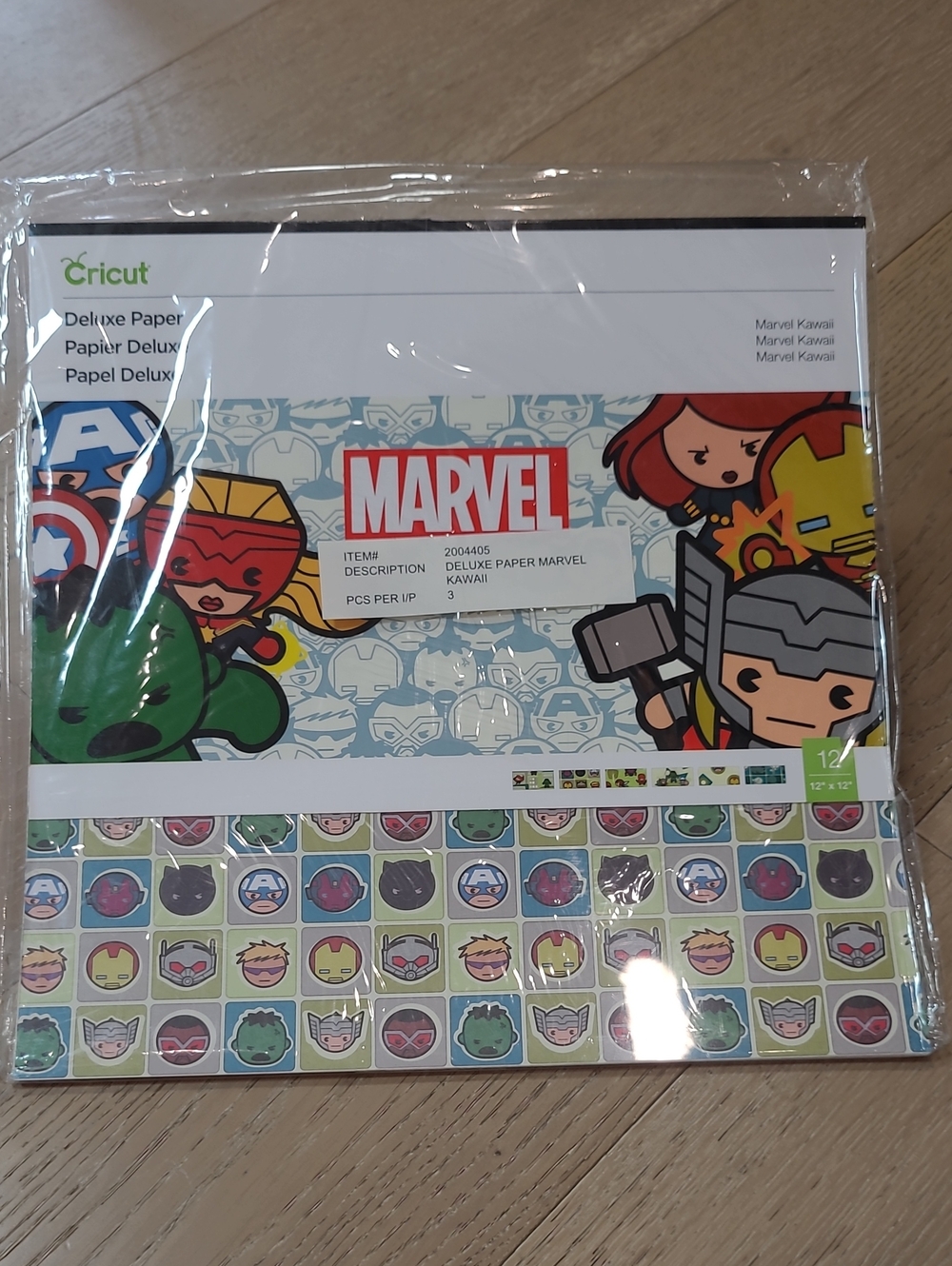 New Cricut Marvel Kawaii Deluxe Paper Pack -12x12 Character Heavy Card Stock